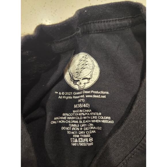 Grateful Dead Band Dancing Bears & Skull Logo Long Sleeve Graphic T Shirt Sz M - Picture 2 of 5